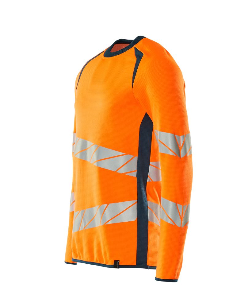 Mascot Accelerate Safe Warnschutz Sweatshirt – orange/dunkelpetroleum