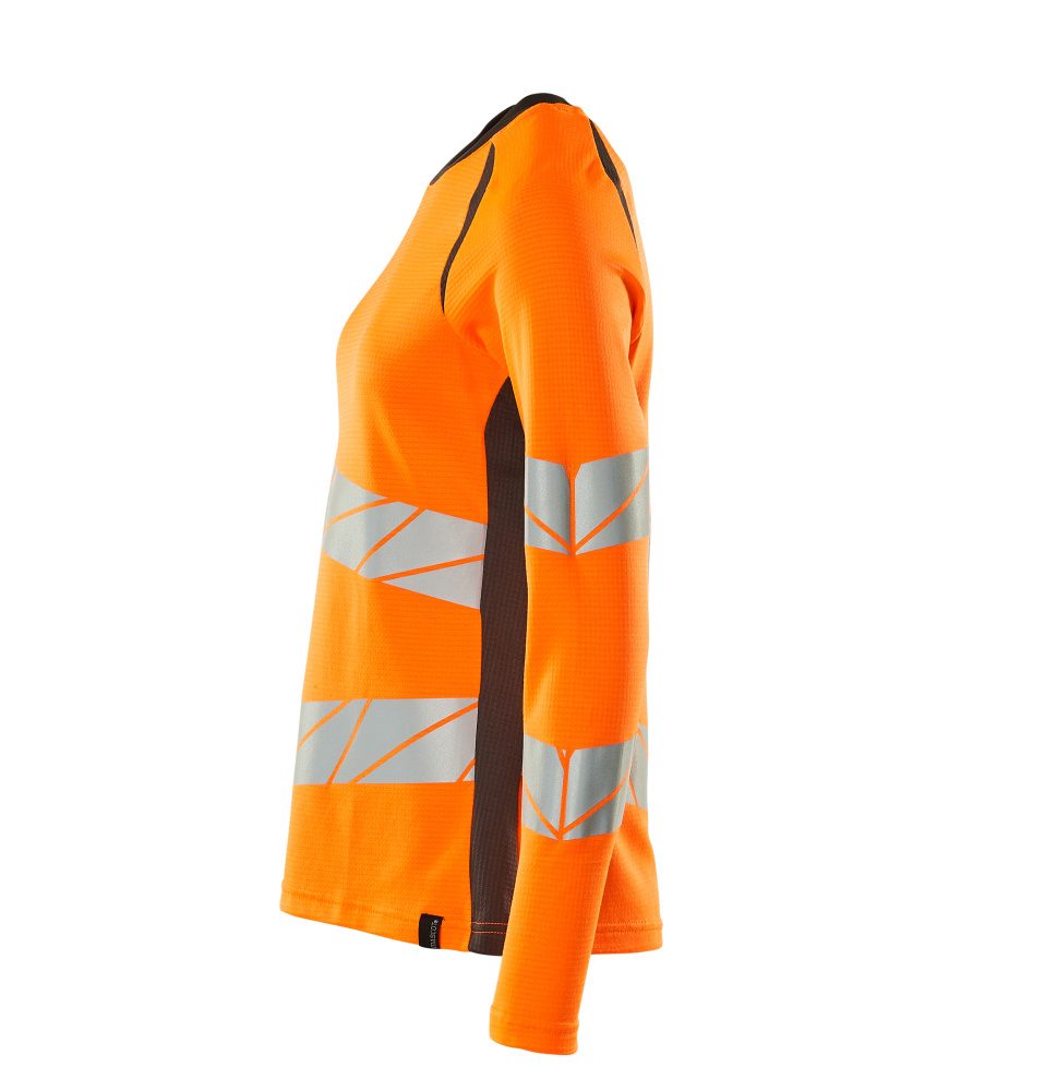 Mascot Damen Accelerate Safe Warn-Langarmshirt – orange/dunkelanthrazit