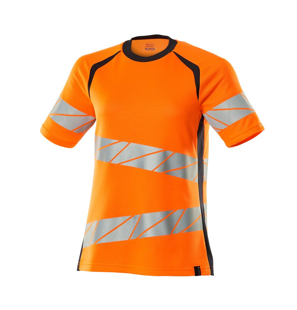 Mascot Damen Accelerate Safe Warnschutz T-Shirt – orange/schwarzblau