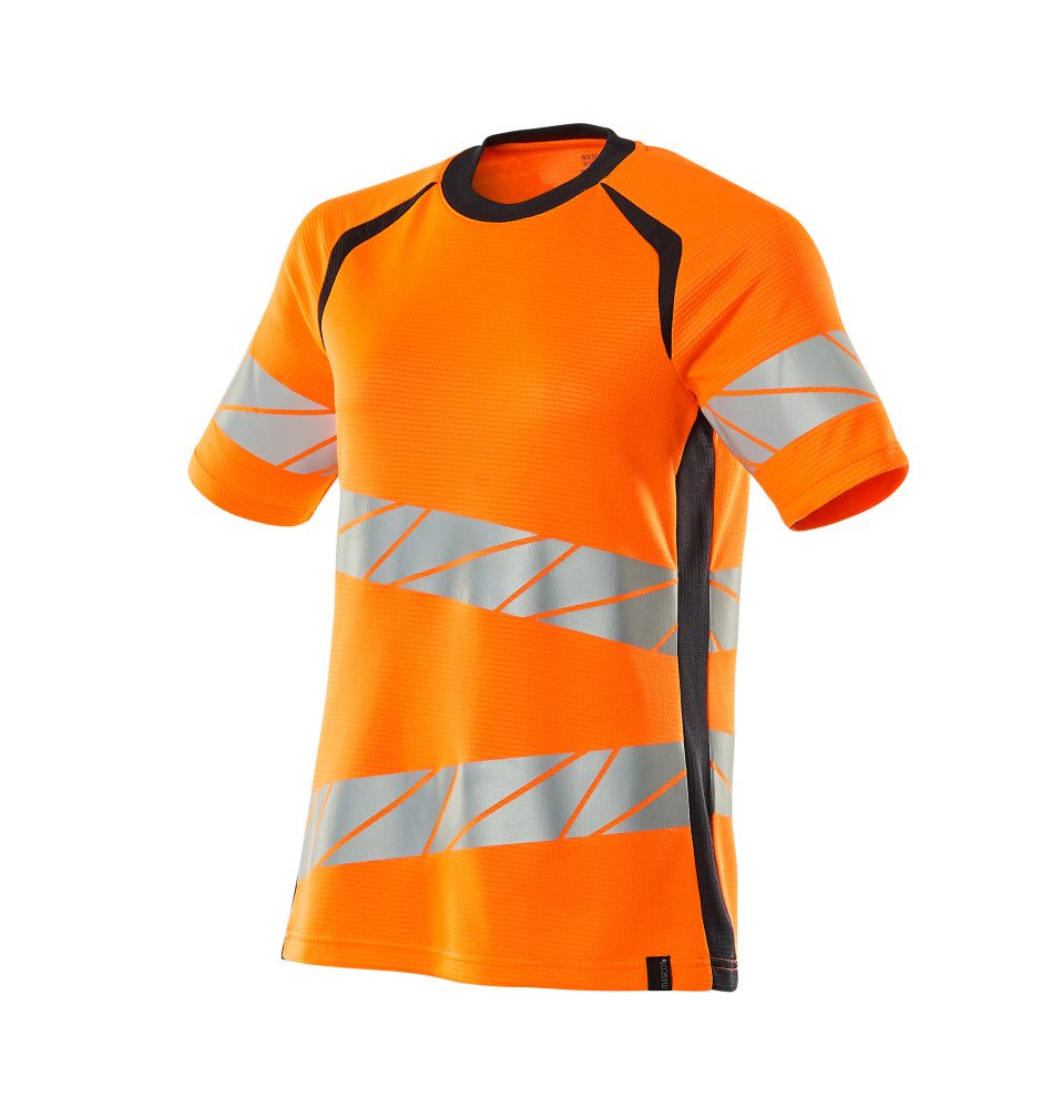 Mascot Damen Accelerate Safe Warnschutz T-Shirt – orange/schwarzblau