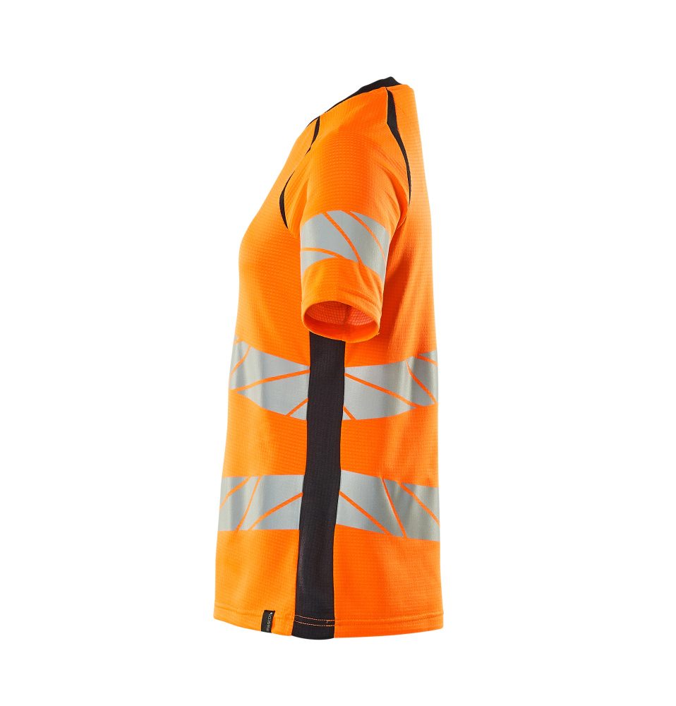 Mascot Damen Accelerate Safe Warnschutz T-Shirt – orange/schwarzblau