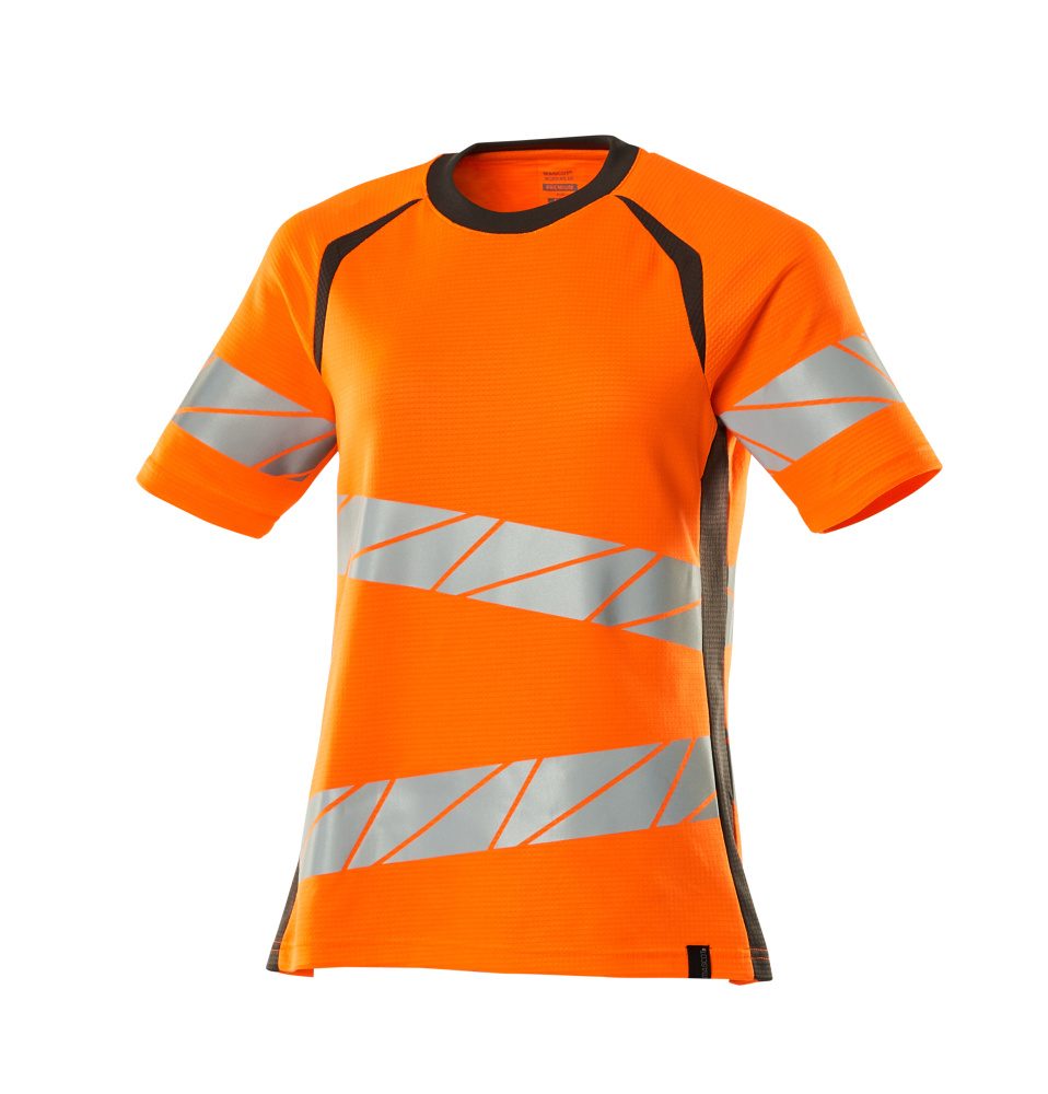 Mascot Damen Accelerate Safe Warnschutz T-Shirt – orange/dunkelanthrazit