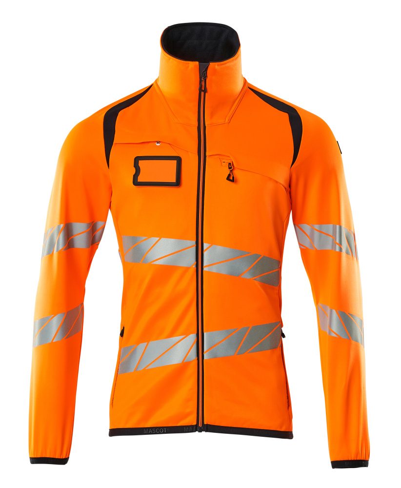 Mascot Accelerate Safe Warnschutz Fleecejacke – orange/schwarzblau