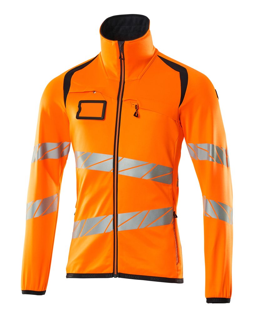 Mascot Accelerate Safe Warnschutz Fleecejacke – orange/schwarzblau