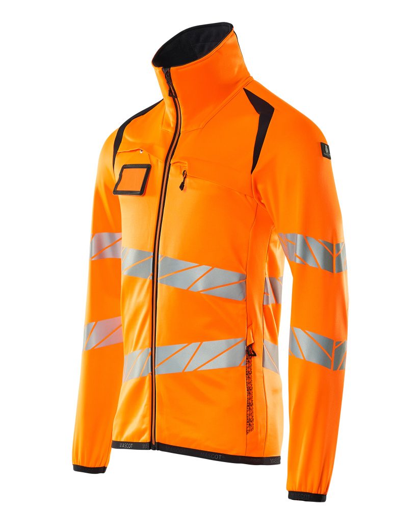Mascot Accelerate Safe Warnschutz Fleecejacke – orange/schwarzblau