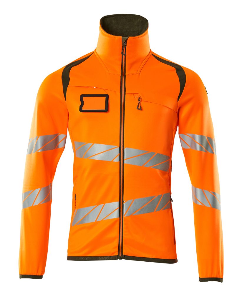 Mascot Accelerate Safe Warnschutz Fleecejacke – orange/moosgrün