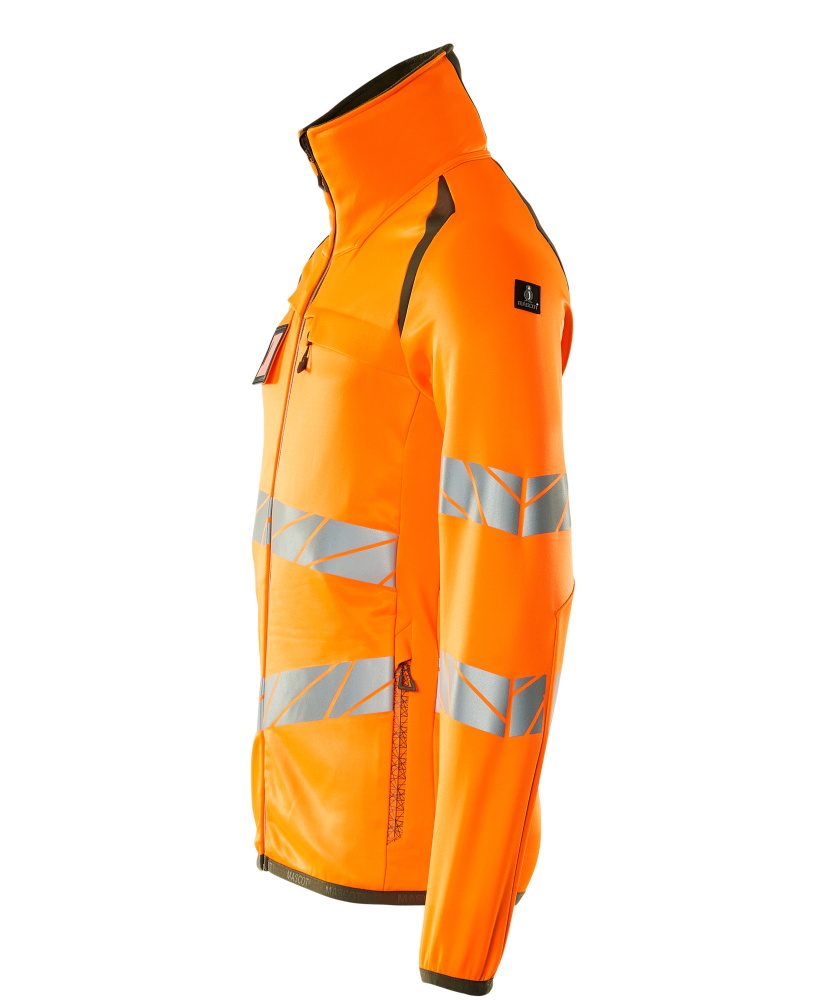 Mascot Accelerate Safe Warnschutz Fleecejacke – orange/moosgrün