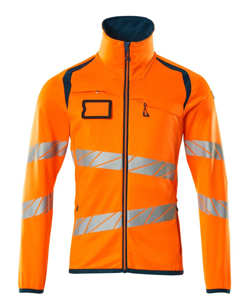 Mascot Accelerate Safe Warnschutz Fleecejacke – orange/dunkelpetroleum