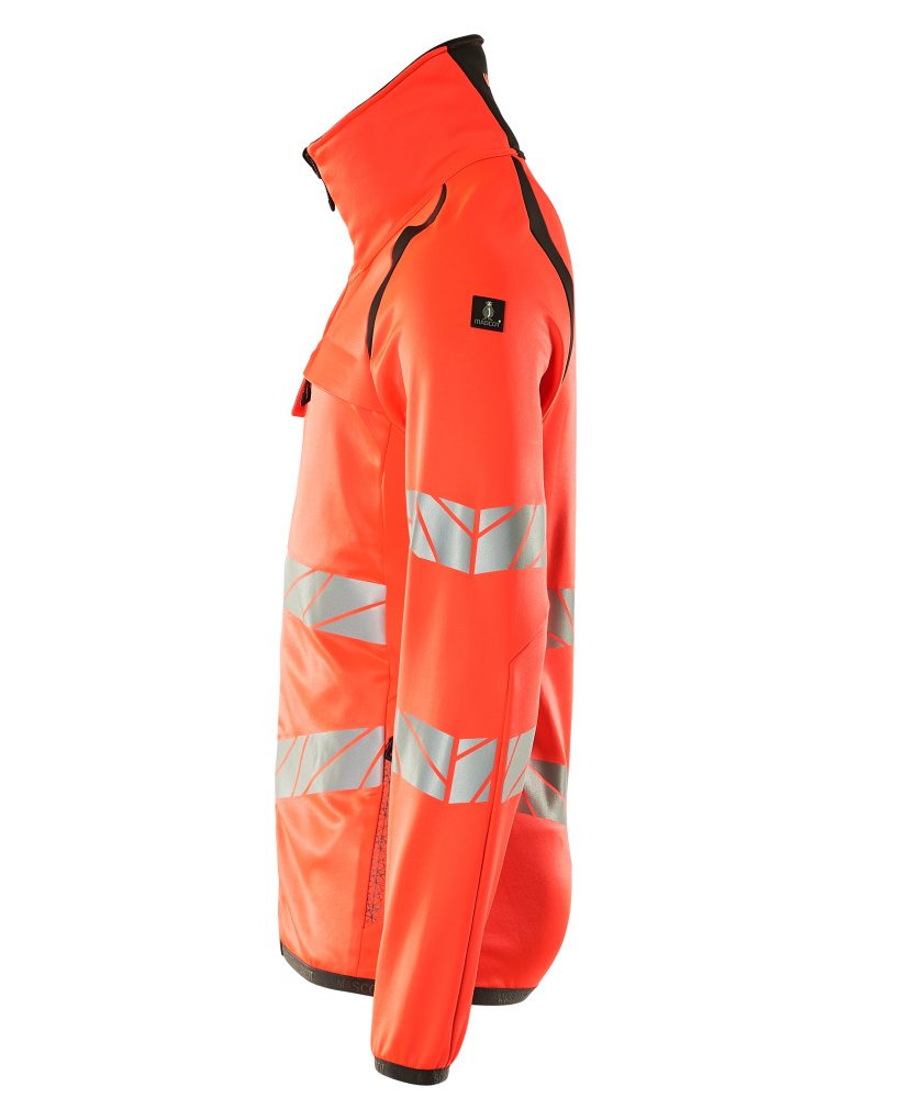 Mascot Accelerate Safe Warnschutz Fleecejacke – rot/dunkelanthrazit