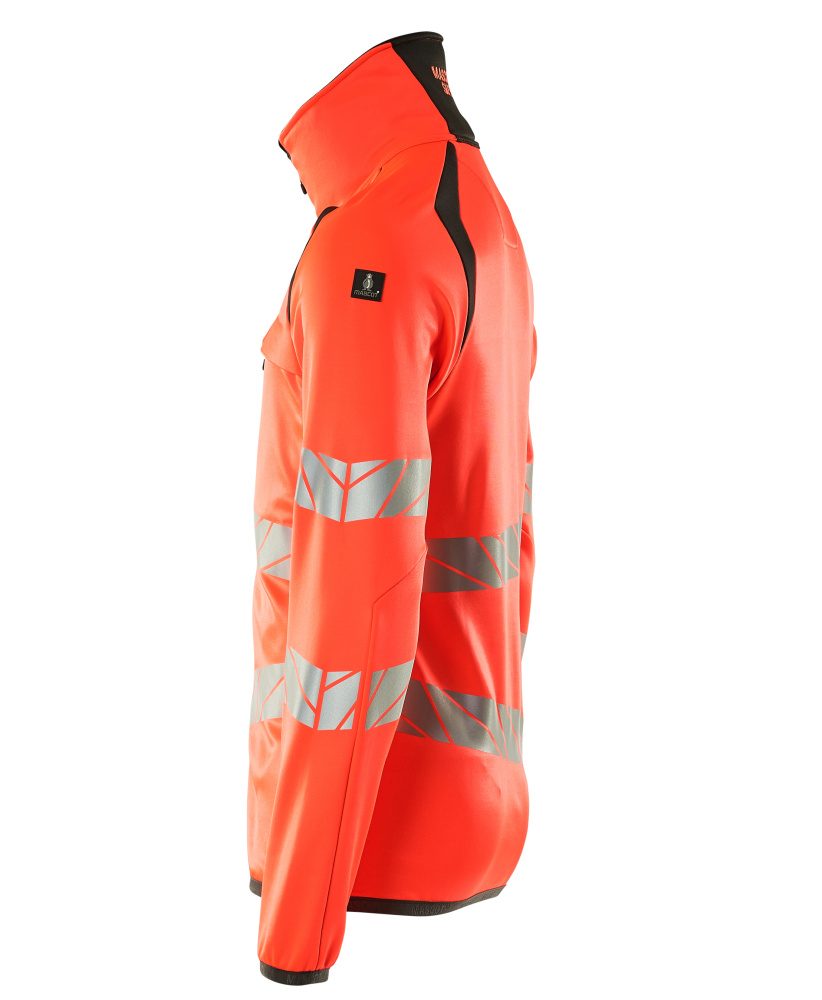 Mascot Accelerate Safe Warnschutz Fleecejacke – rot/dunkelanthrazit