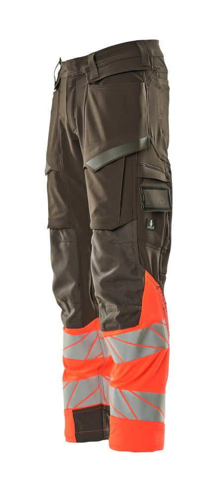 Mascot Accelerate Safe Warnschutz Bundhose Kl.1 19179-511 – dunkelanthrazit/rot