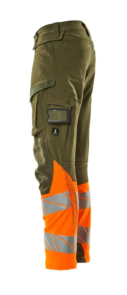 Mascot Accelerate Safe Warnschutz Bundhose Kl.1 19179-511 – moosgrün/orange