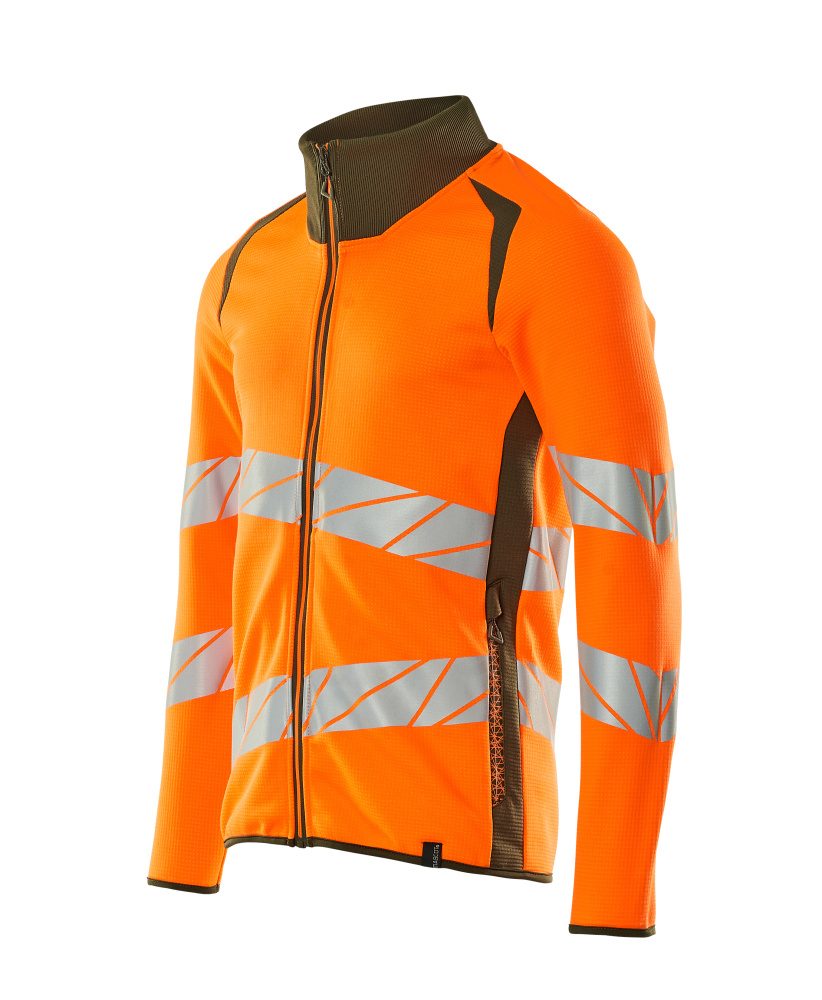 Mascot Accelerate Safe Warnschutz Sweatjacke – orange/moosgrün