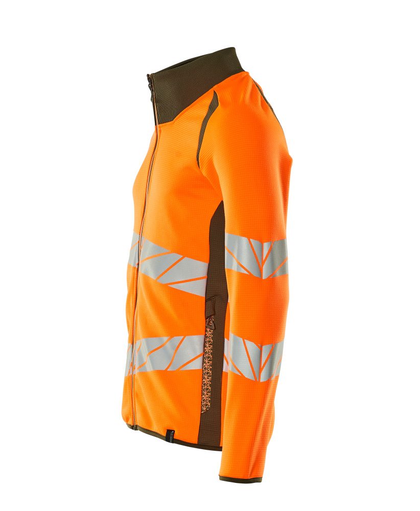 Mascot Accelerate Safe Warnschutz Sweatjacke – orange/moosgrün
