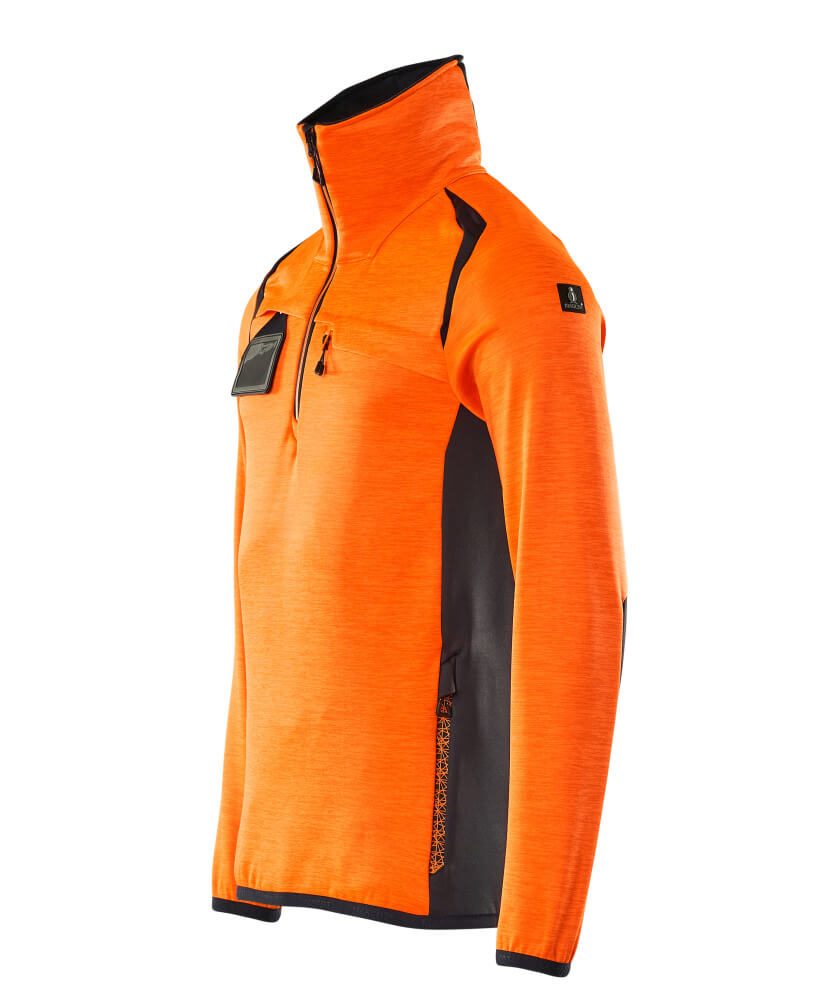 Mascot Accelerate Safe Fleecepullover – orange/schwarzblau