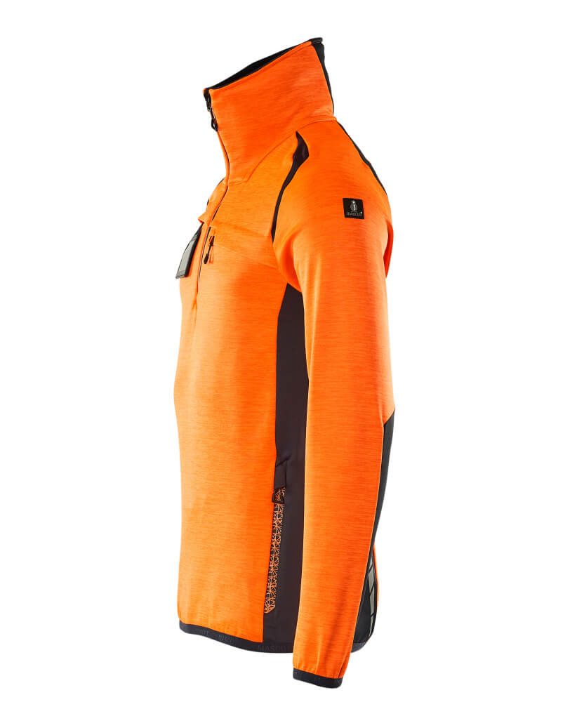 Mascot Accelerate Safe Fleecepullover – orange/schwarzblau