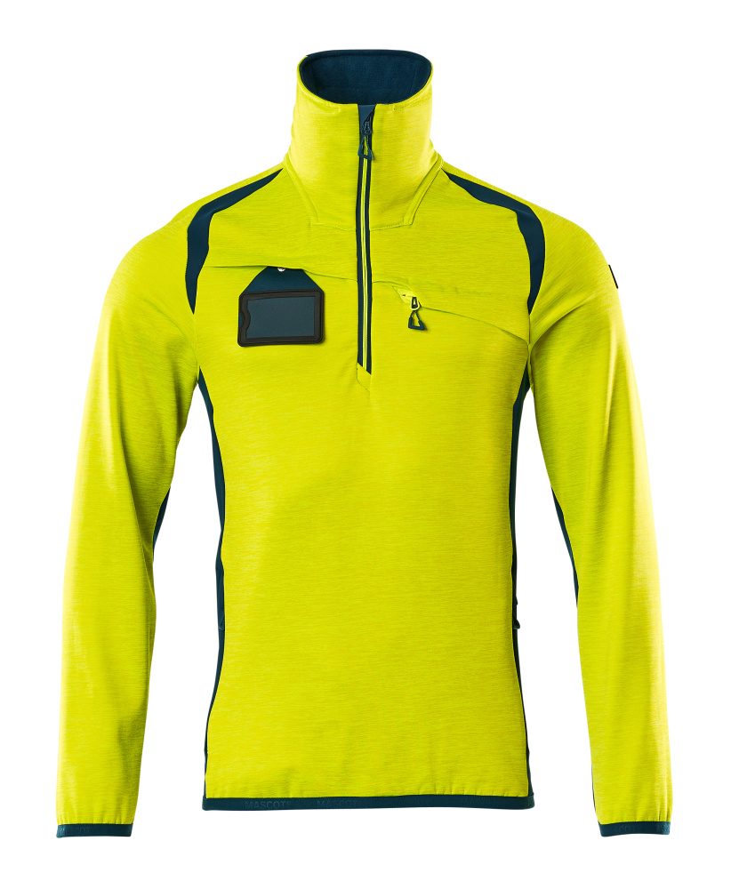 Mascot Accelerate Safe Fleecepullover – gelb/dunkelpetroleum