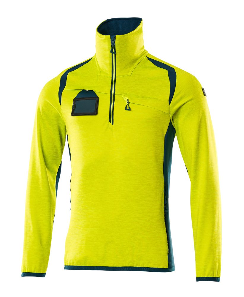 Mascot Accelerate Safe Fleecepullover – gelb/dunkelpetroleum