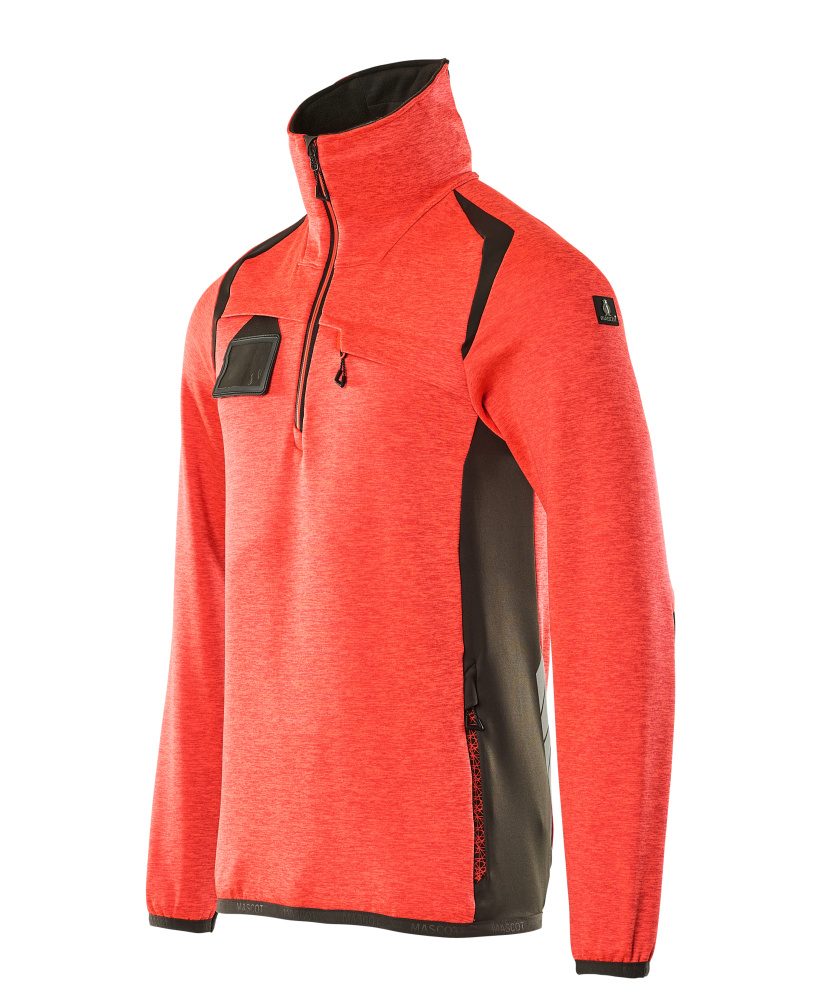 Mascot Accelerate Safe Fleecepullover – rot/dunkelanthrazit