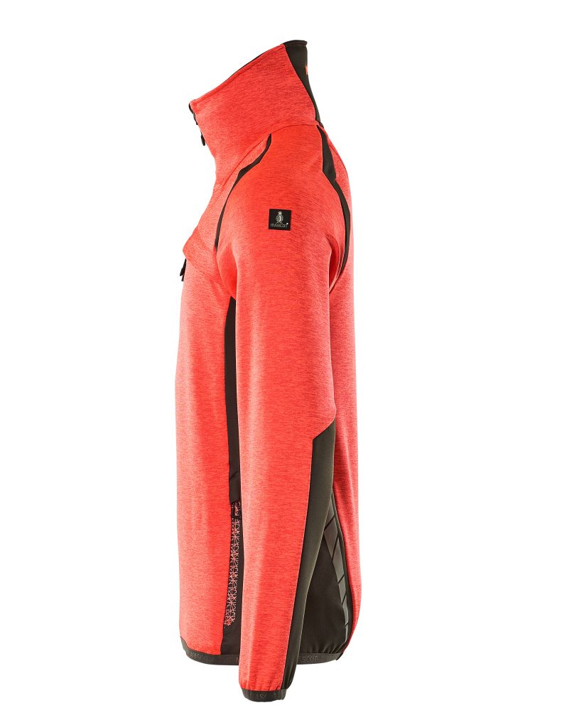 Mascot Accelerate Safe Fleecepullover – rot/dunkelanthrazit
