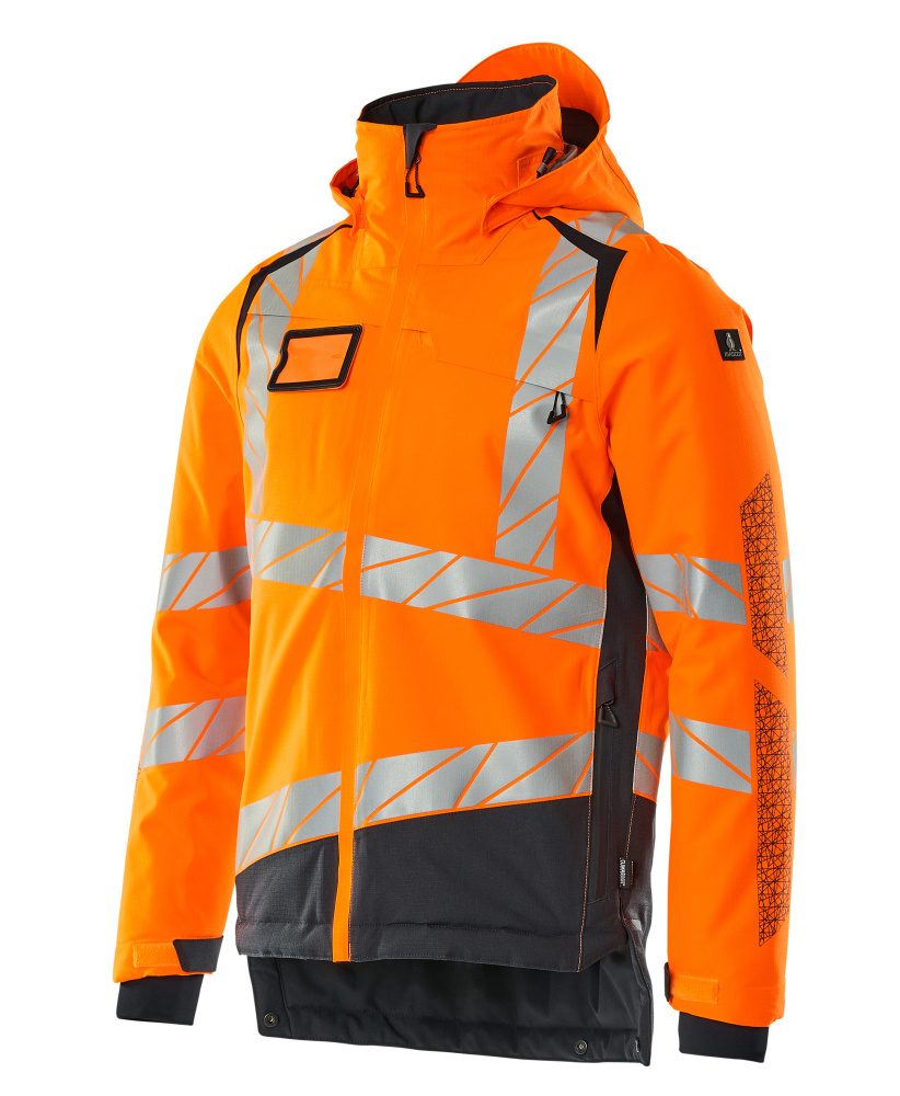 Mascot Accelerate Safe Warn-Winterjacke zweifarbig – orange/schwarzblau