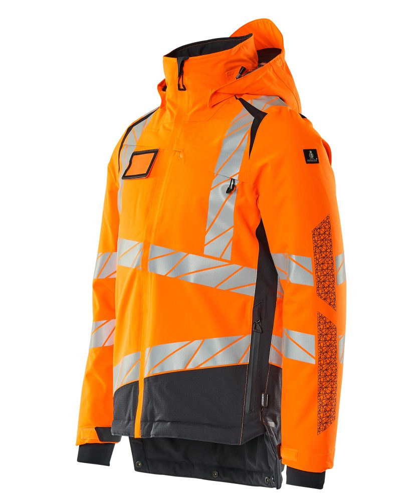 Mascot Accelerate Safe Warn-Winterjacke zweifarbig – orange/schwarzblau