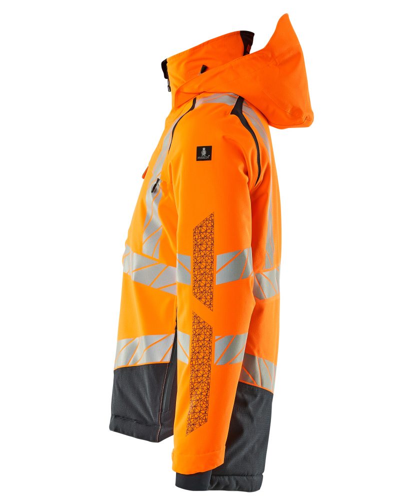 Mascot Accelerate Safe Warn-Winterjacke zweifarbig – orange/schwarzblau