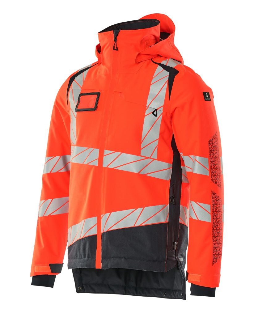 Mascot Accelerate Safe Warn-Winterjacke zweifarbig – rot/schwarzblau