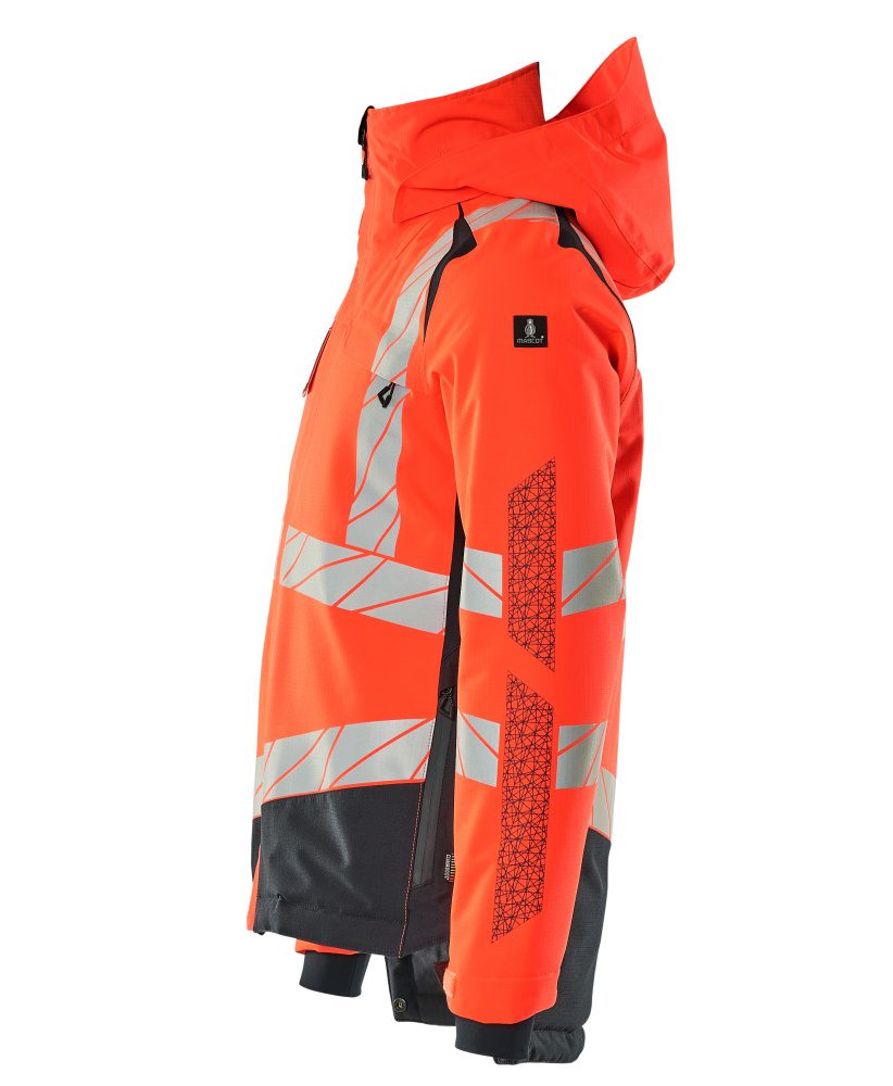 Mascot Accelerate Safe Warn-Winterjacke zweifarbig – rot/schwarzblau
