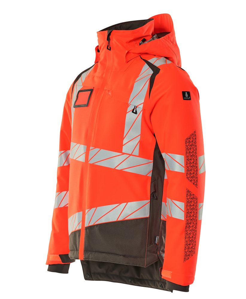 Mascot Accelerate Safe Warn-Winterjacke zweifarbig – rot/dunkelanthrazit