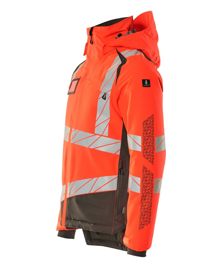 Mascot Accelerate Safe Warn-Winterjacke zweifarbig – rot/dunkelanthrazit