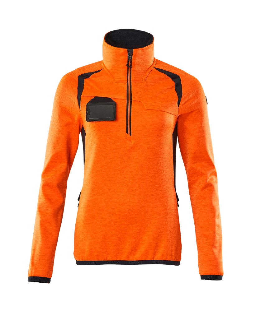 Mascot Damen Accelerate Safe Fleecepullover – orange/schwarzblau