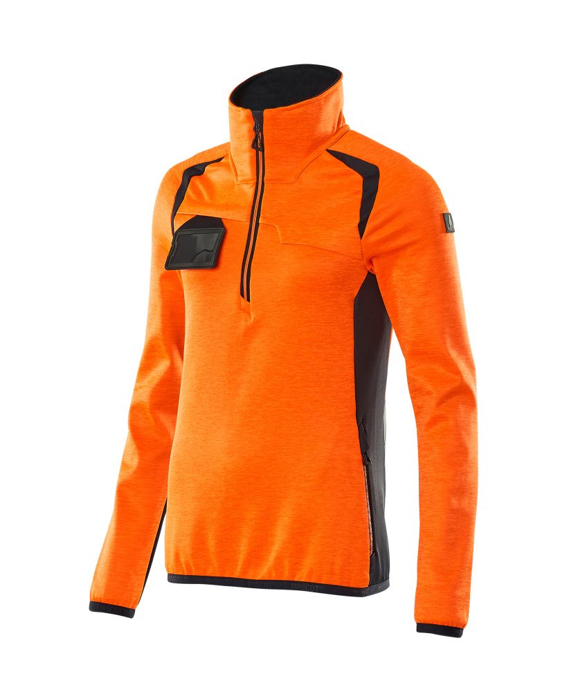 Mascot Damen Accelerate Safe Fleecepullover – orange/schwarzblau
