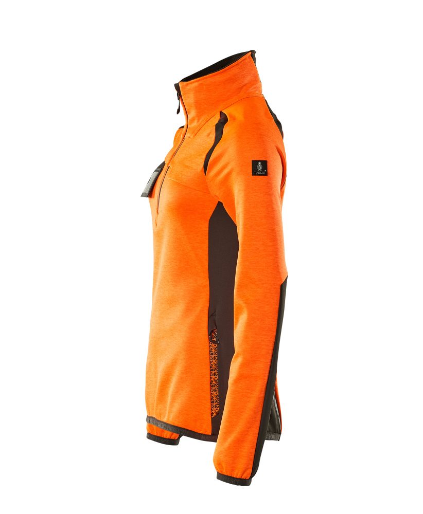 Mascot Damen Accelerate Safe Fleecepullover – orange/dunkelanthrazit