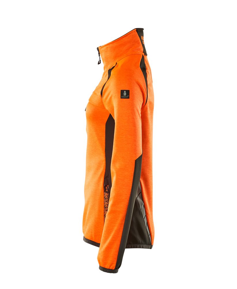 Mascot Damen Accelerate Safe Fleecepullover – orange/dunkelanthrazit
