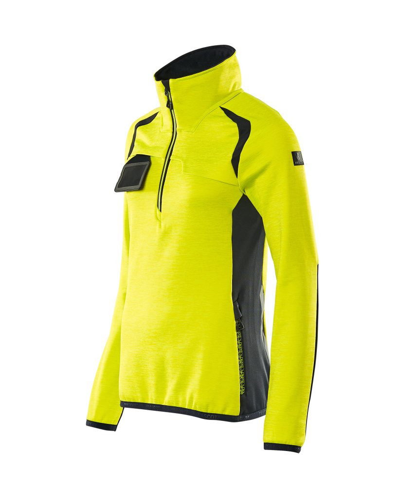 Mascot Damen Accelerate Safe Fleecepullover – gelb/schwarzblau