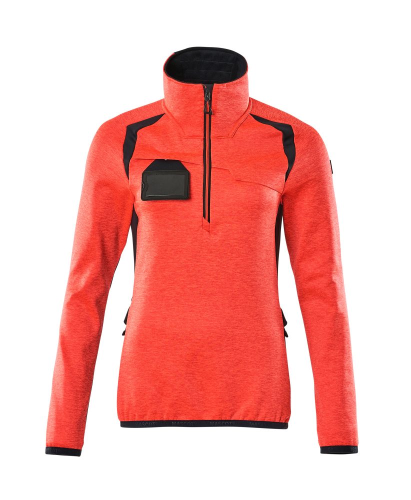 Mascot Damen Accelerate Safe Fleecepullover – rot/schwarzblau