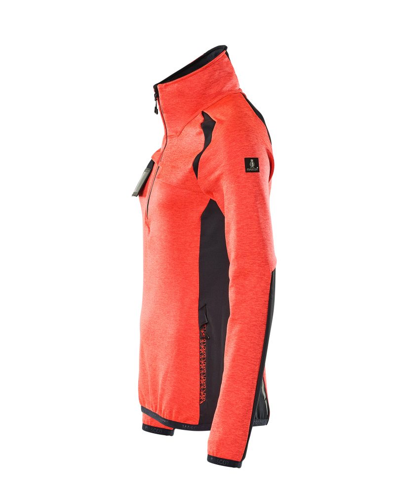Mascot Damen Accelerate Safe Fleecepullover – rot/schwarzblau