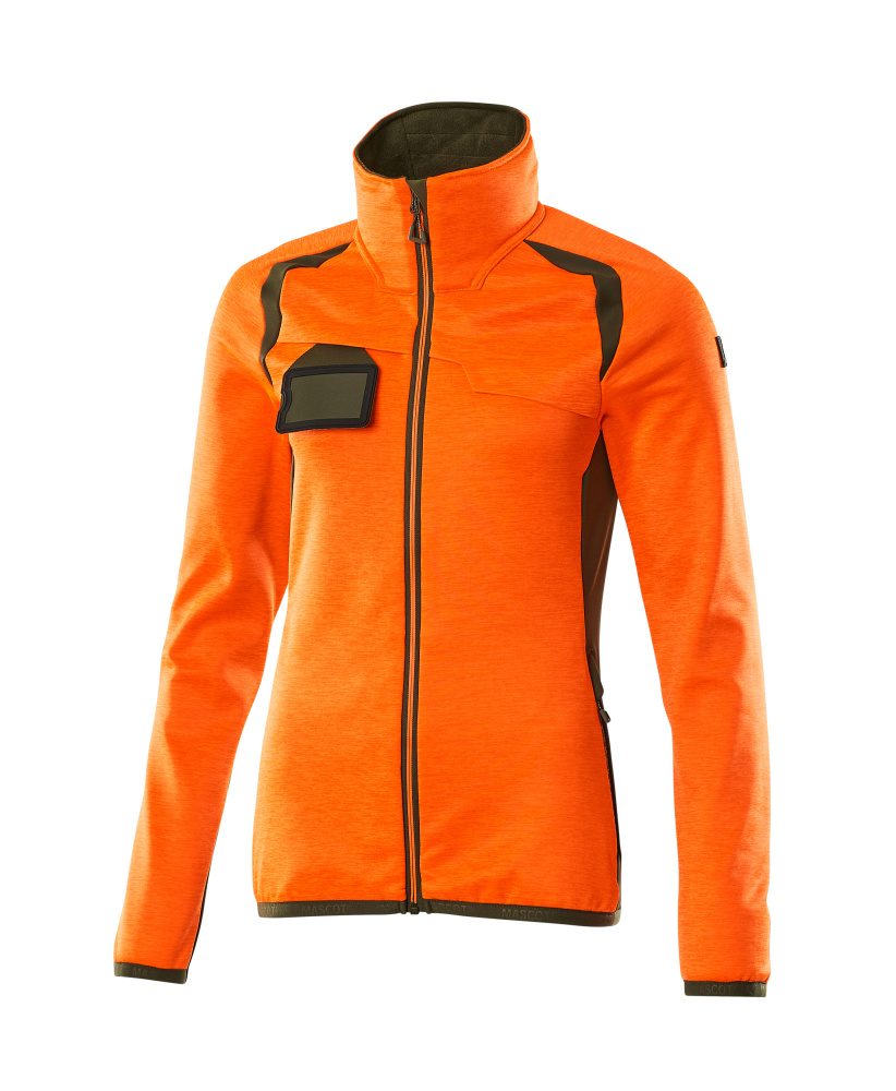Mascot Damen Accelerate Safe Fleecejacke – orange/moosgrün