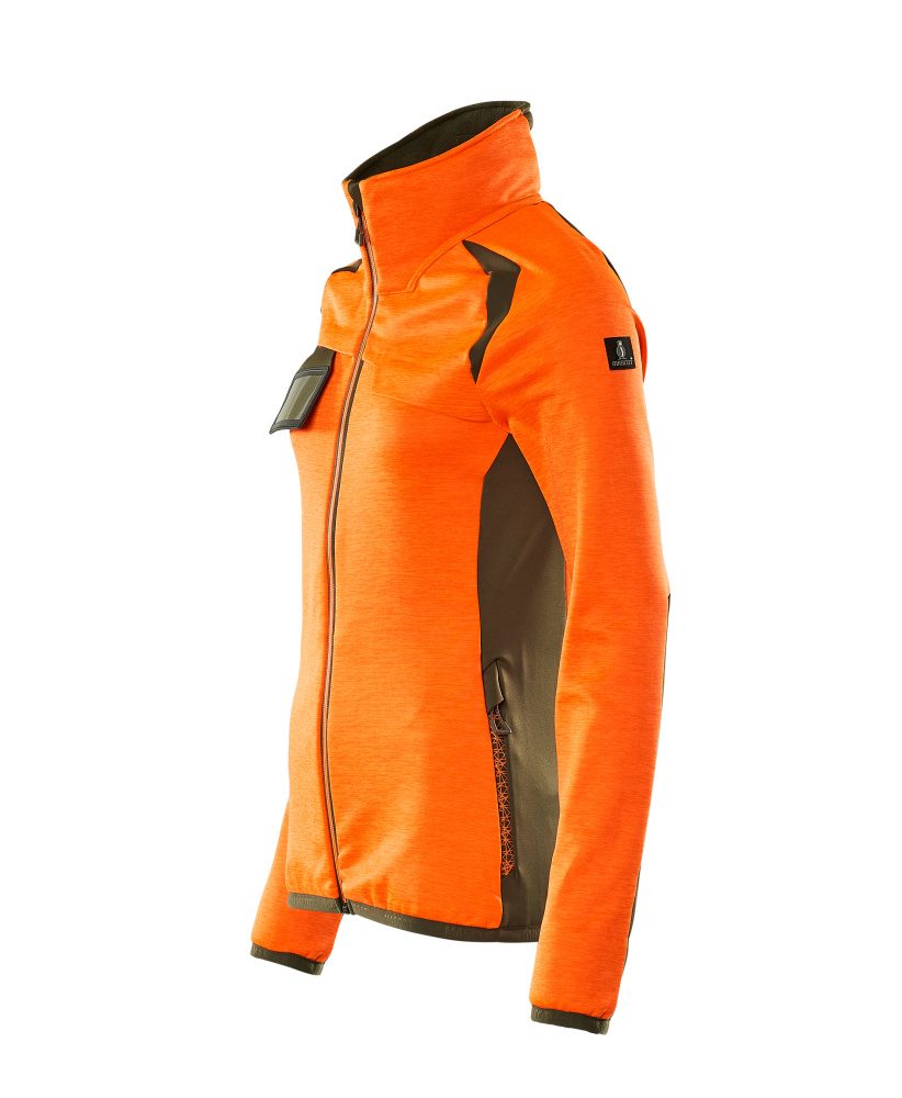 Mascot Damen Accelerate Safe Fleecejacke – orange/moosgrün