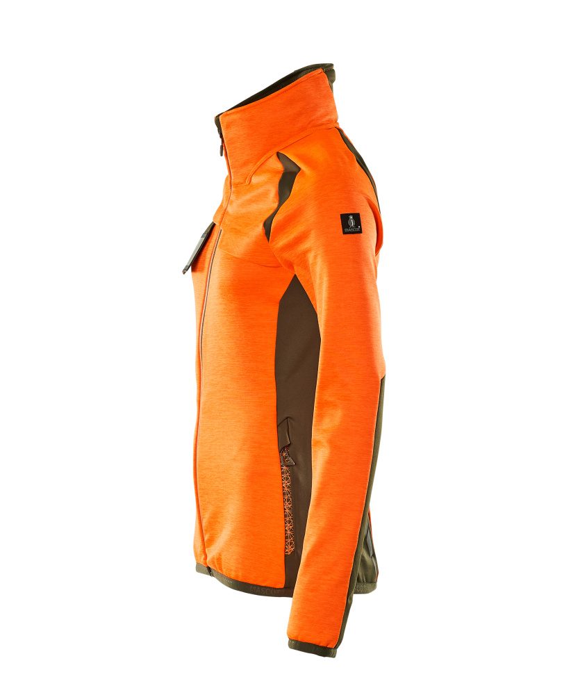 Mascot Damen Accelerate Safe Fleecejacke – orange/moosgrün