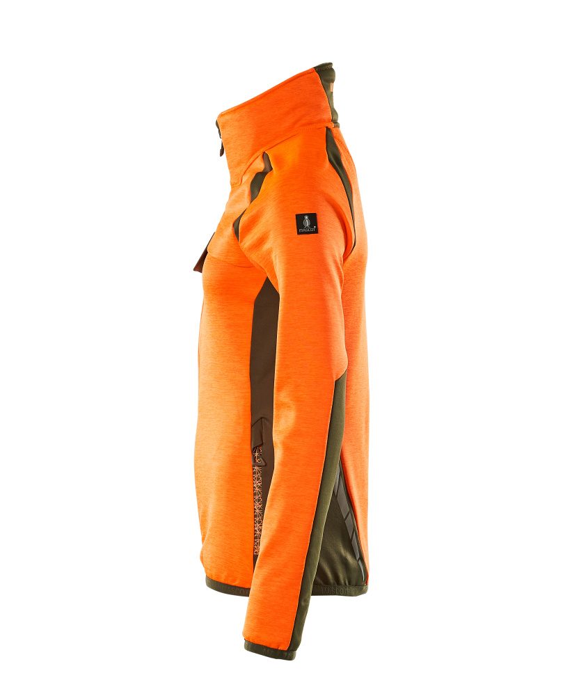 Mascot Damen Accelerate Safe Fleecejacke – orange/moosgrün