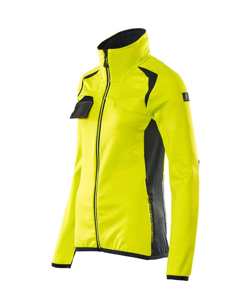 Mascot Damen Accelerate Safe Fleecejacke – gelb/schwarzblau
