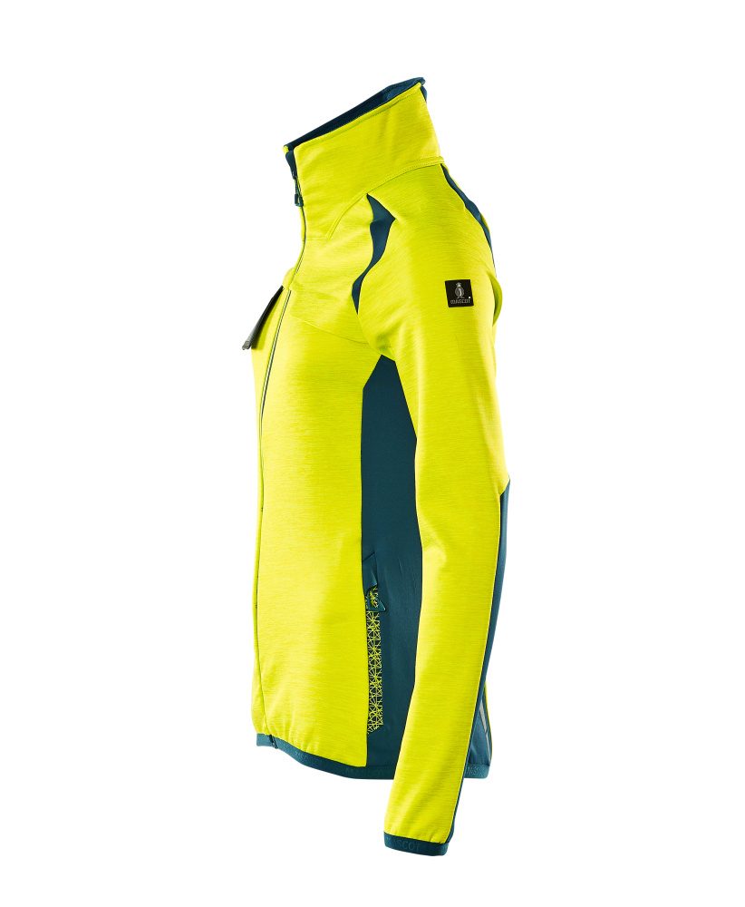 Mascot Damen Accelerate Safe Fleecejacke – gelb/dunkelpetroleum