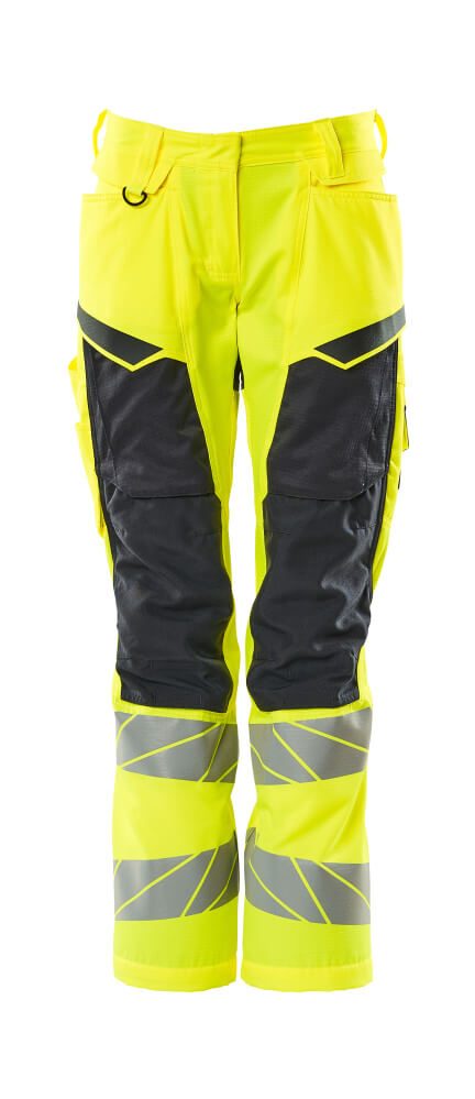 Mascot Damen Kl.2 Accelerate Safe Warnsch Bundhose – gelb/schwarzblau