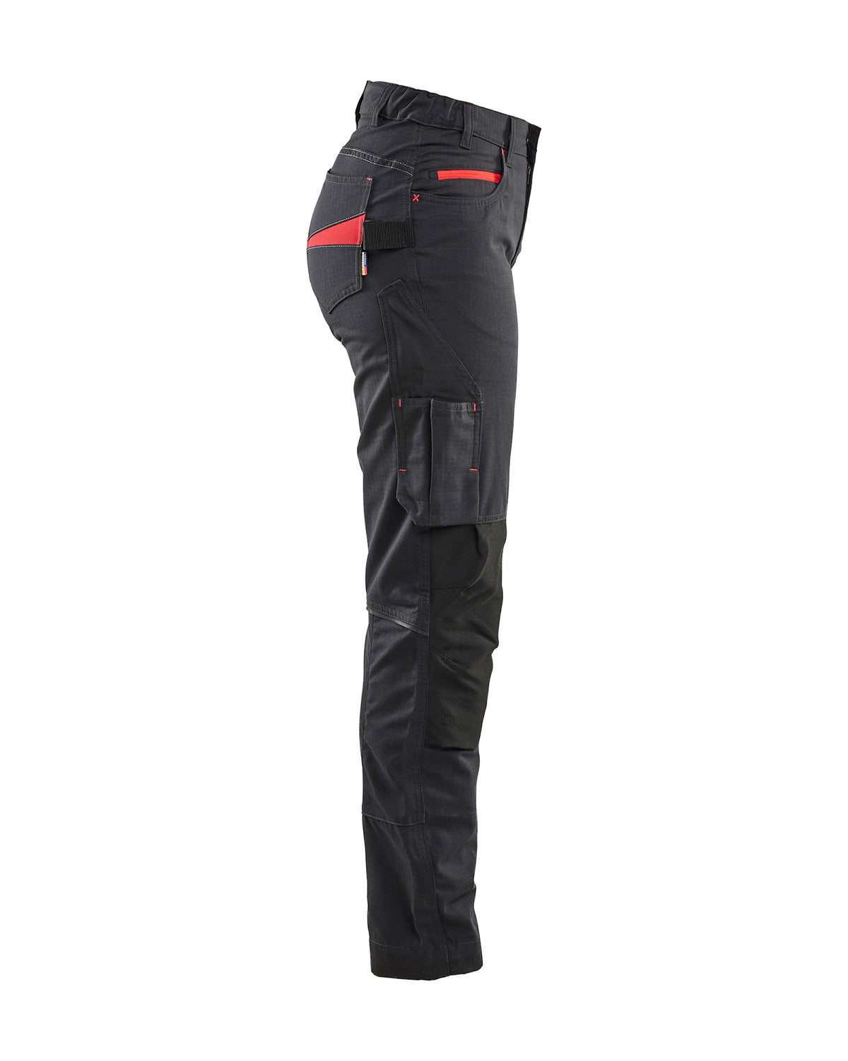 Blåkläder Damen 7195 Stretch Servicehose – schwarz/rot