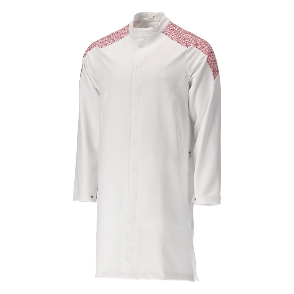 Mascot 20154-511 Food&Care Stretch Arbeitsmantel – weiß/verkehrsrot