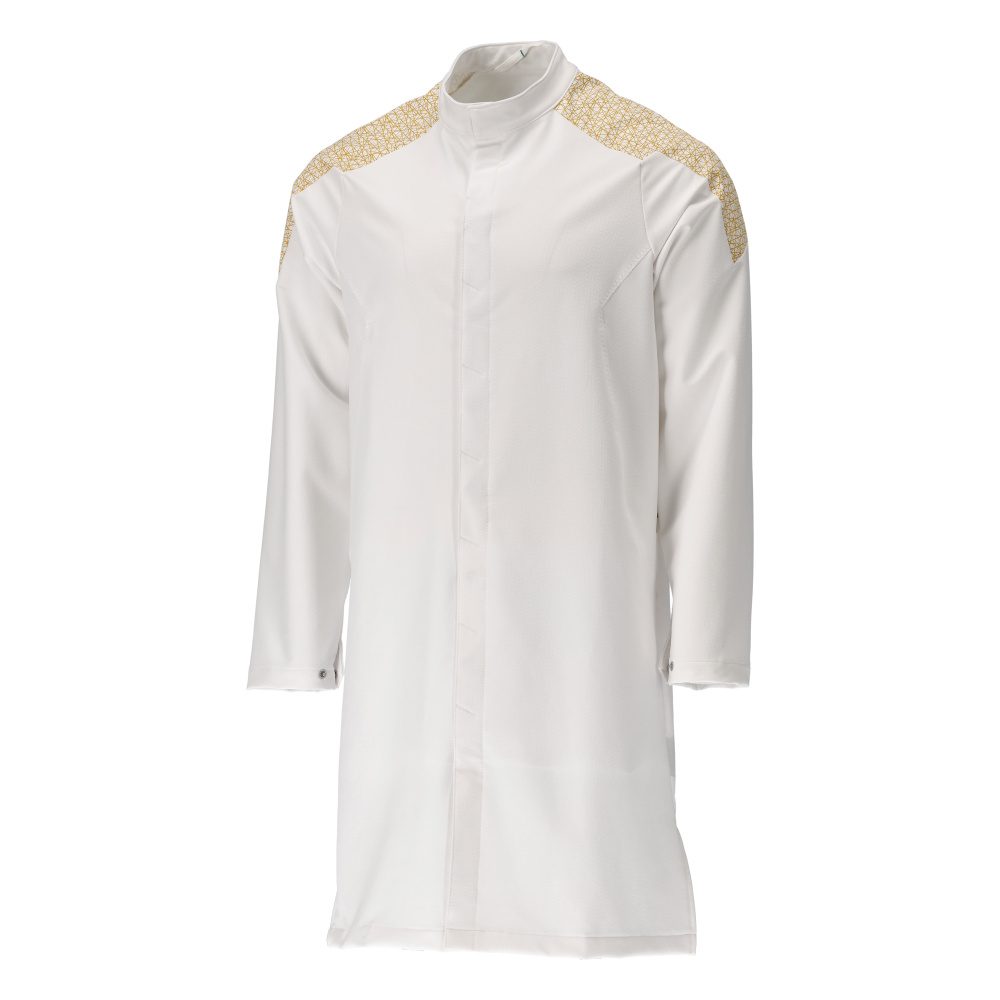 Mascot 20154-511 Food&Care Stretch Arbeitsmantel – weiß/currygelb