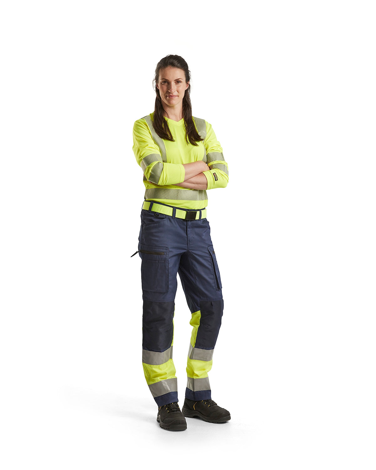 Blåkläder Damen 7161 Warnschutz Bundhose – marine/gelb