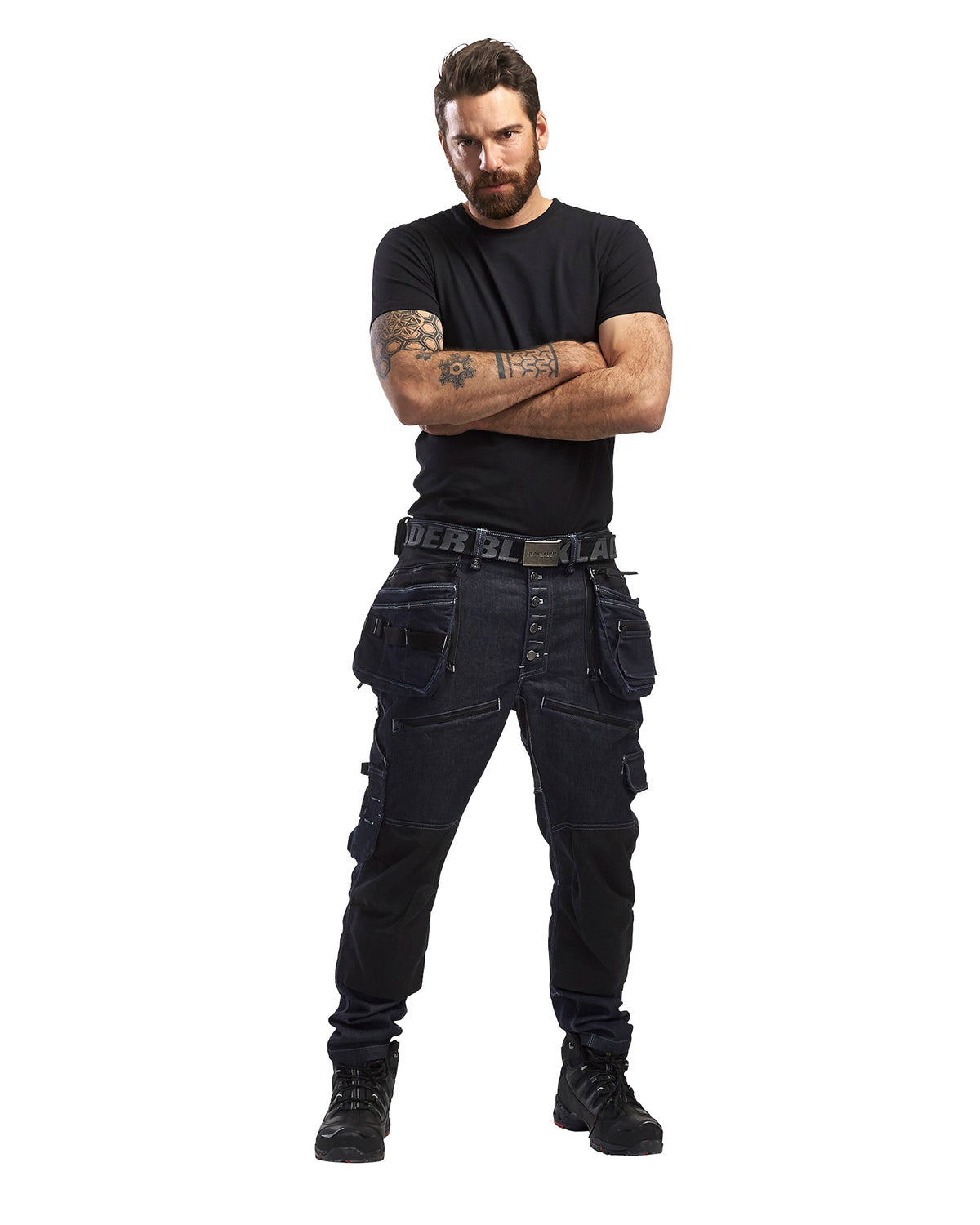 Blåkläder X1900 Stretch Jeans-Handwerkerhose – marine/schwarz